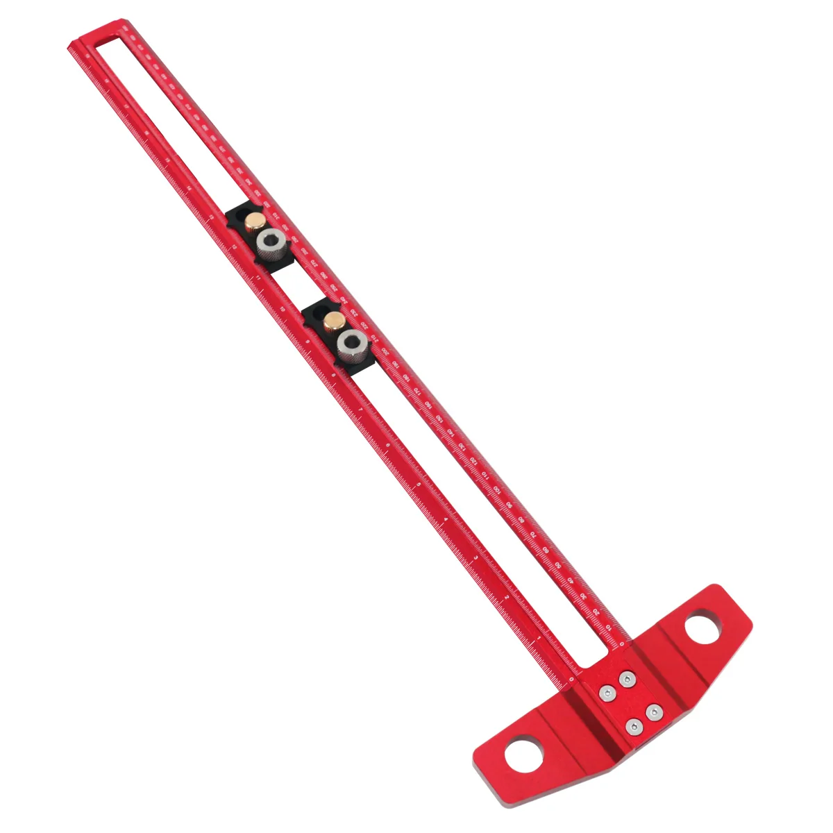 Holzbearbeitung, 2-in-1-Bohrung, Positionierung, Scoring-Lineal, Aluminium-Anreißer, Markierung, T-Quadrat-Dübellehre mit 6/8/10 mm Bohrhülse – Detail 10