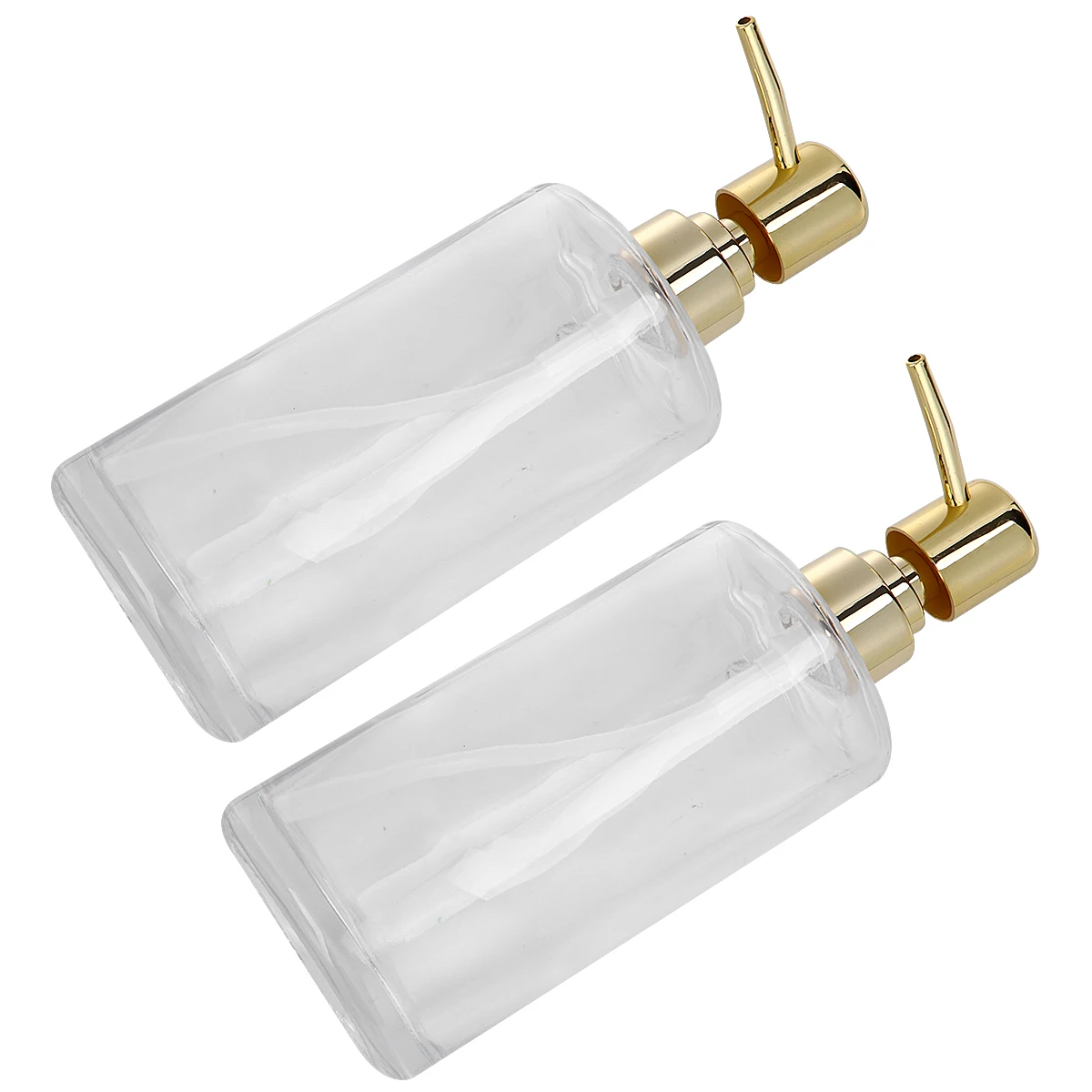 

400Ml Lotion Travel Bottle Glass Containers Gold-Plated Pump Refillable Push Type Empty Convenient Bottles For Home