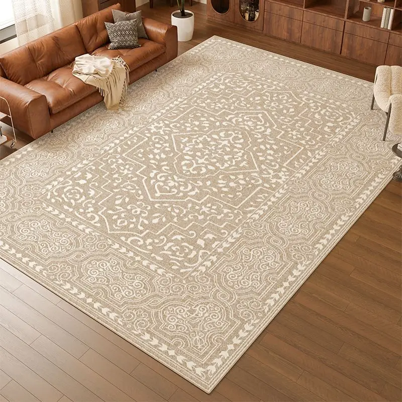 VIKAMA Persian Style Carpet Classic Retro Floral Mandala Living Room Carpet Anti Slip Soft Home Decoration