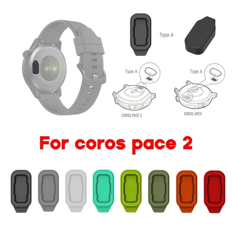 2pcs Dust Plug For Coros Pace 2 APEX 42mm 46mm Charging Port Protector Silicone Cover Watch Accessories