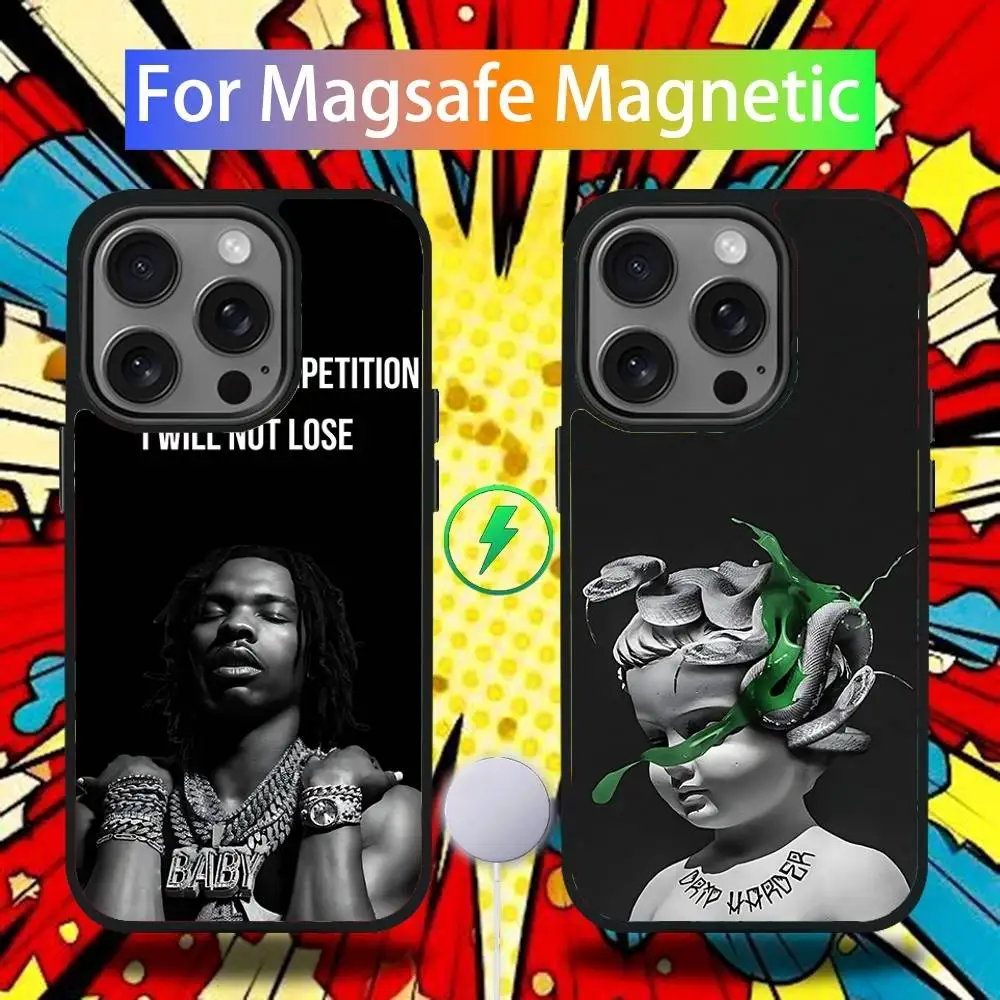

Phone Case For iPhone 16,15,14,13,12,11,Pro,Max,Plus,Mini,SE4,E Lil B-Baby Magnetic Magsafe Wireless Charging