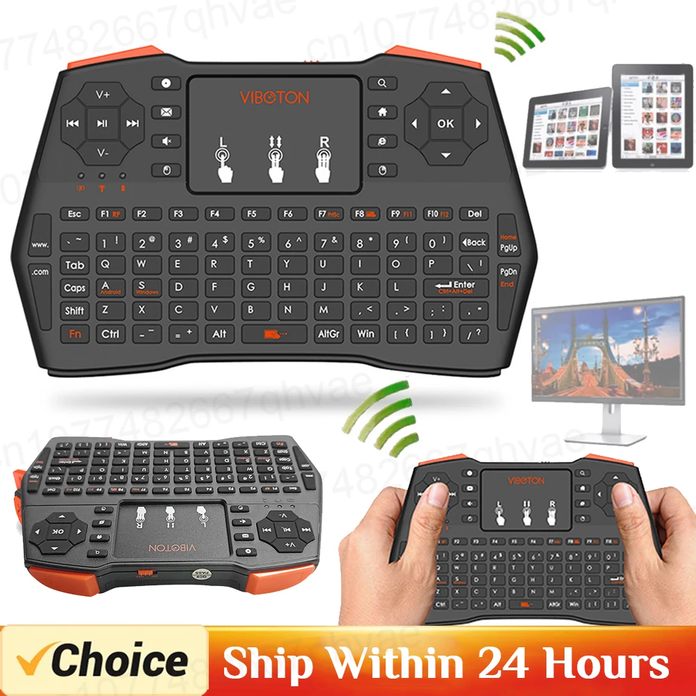 I8 Plus No Backlit 2.4GHz Mini Wireless Keyboard With Touchpad English Air Mouse Remote Control For Android TV Box PC