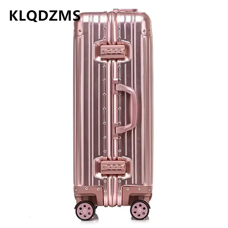KLQDZMS Gepäck Neue Alle Aluminium Magnesium Legierung Boarding Box Herren Business Trolley Fall 20 "24" 26 "29 Zoll Roll Koffer