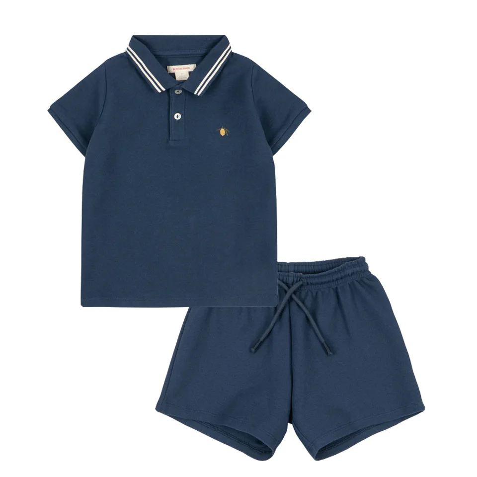 Zomer 2026 KS Baby meisjes cartoon T-shirts + shorts 2-delige sets kinderkleding katoen baby jongens sport polos huispakken linnen pakjes