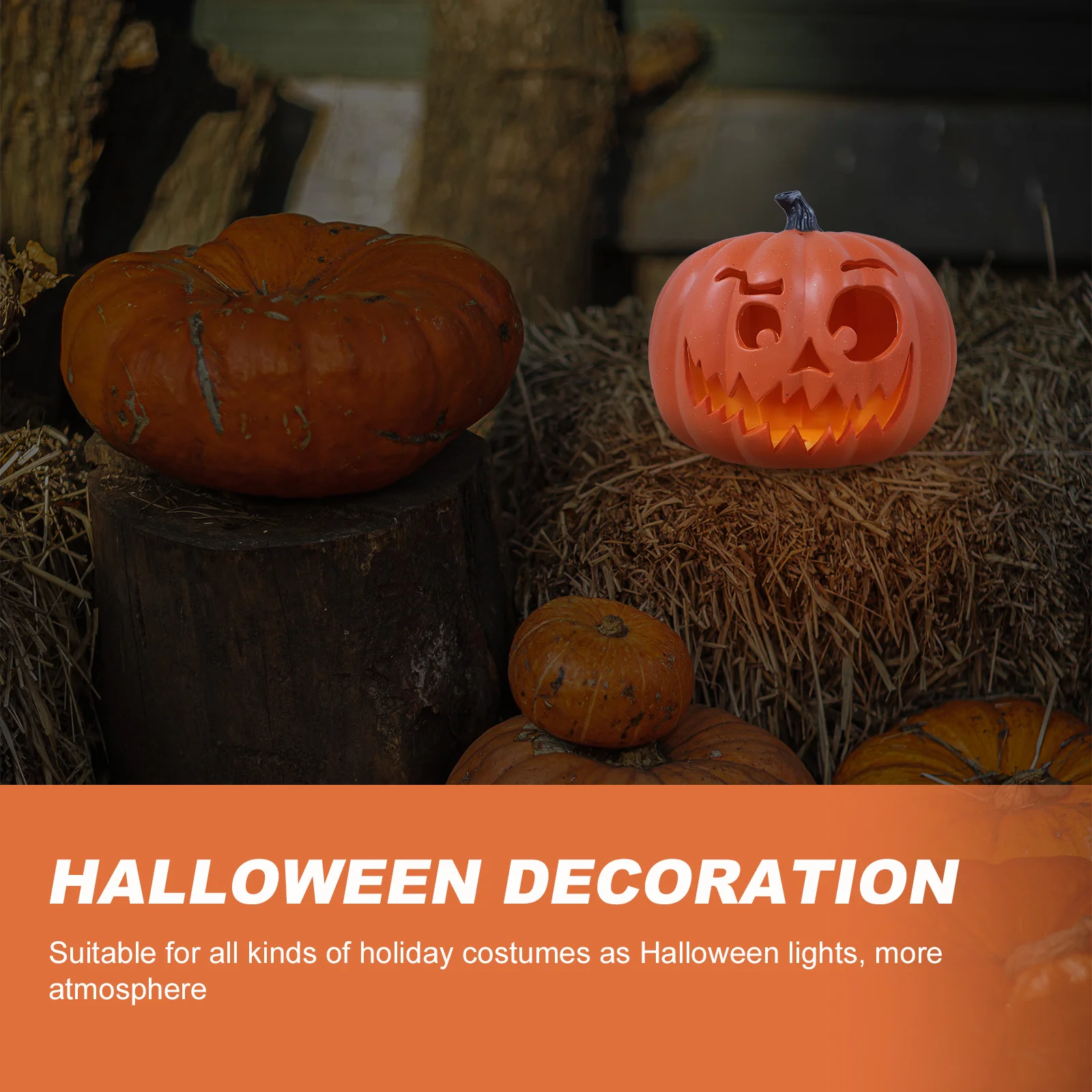 

1Pcs Halloween Pumpkin Light Decoration Premium Material Exquisite Ornament for Home Party Bar Restaurant Festive Use