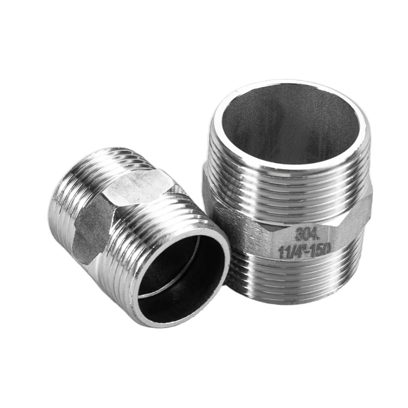 Stainless Steel Hex Double Threaded Pipe Fittings