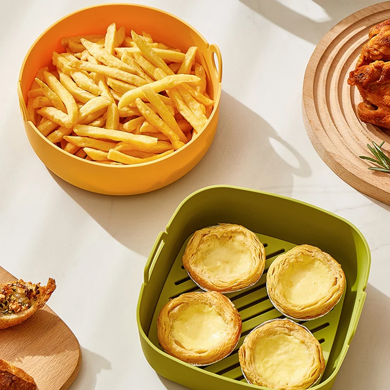

Air Fryers Oven Baking Tray Fried Chicken Basket Mat AirFryer Silicone Pot Grill Pan Accessories Best Kitchen Gadgets