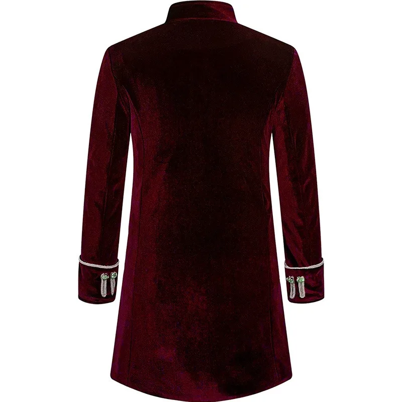 2025 Spring/Autumn European & American Medieval Formal Coat Vintage Men's Outerwear Carnival European Fantasy Trench Coat