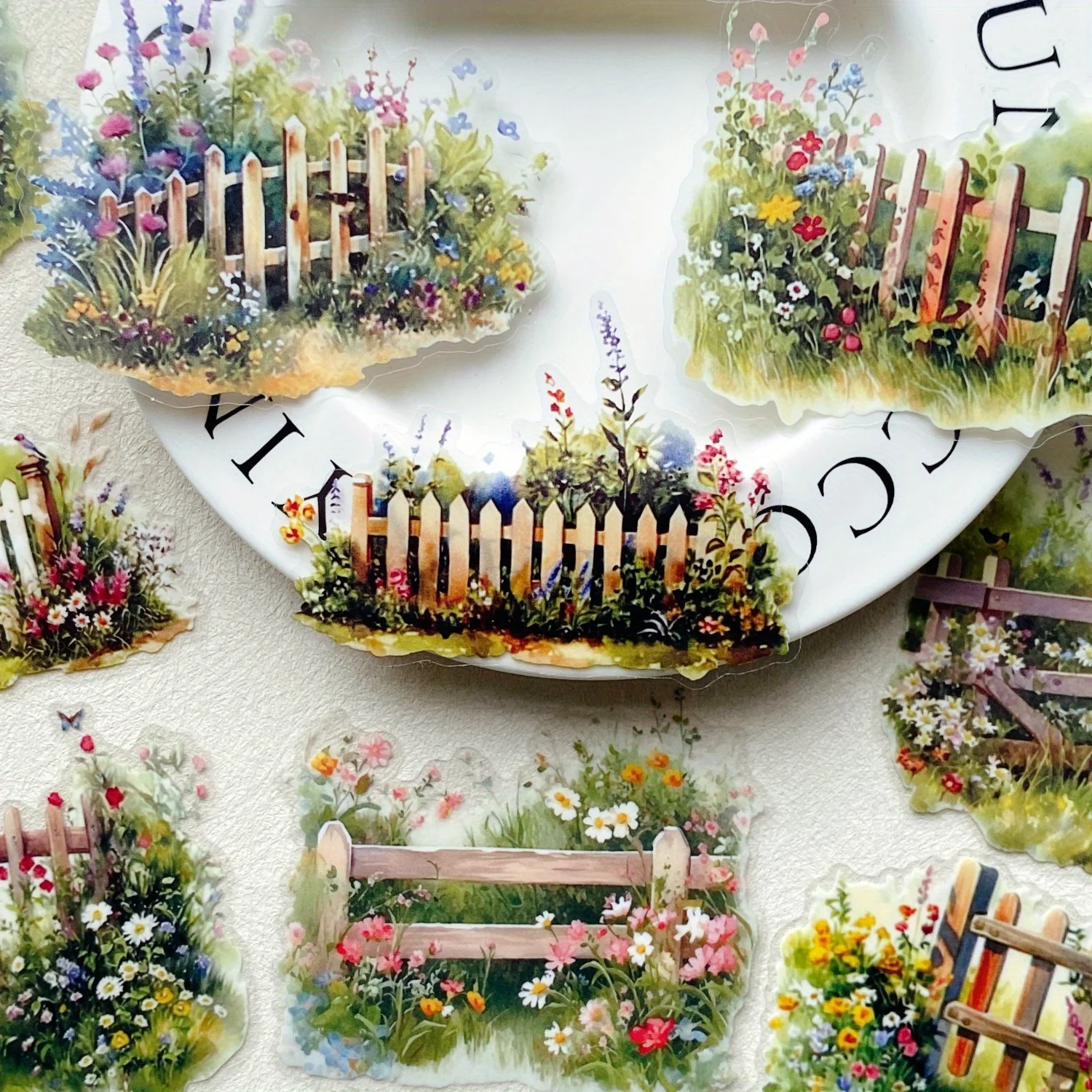 

10pcs Plant Flowers Sticker PET Material Junk Journal Hand Account DIY Decoration Scrapbooking Photo Album Craft