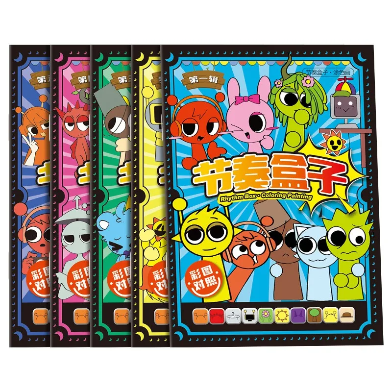 

5Pcs Game Spronki Sketching Notebook Drawing Notebook Boy Girl Line Manuscript Hand Drawing Pen Control Practice Picture Album