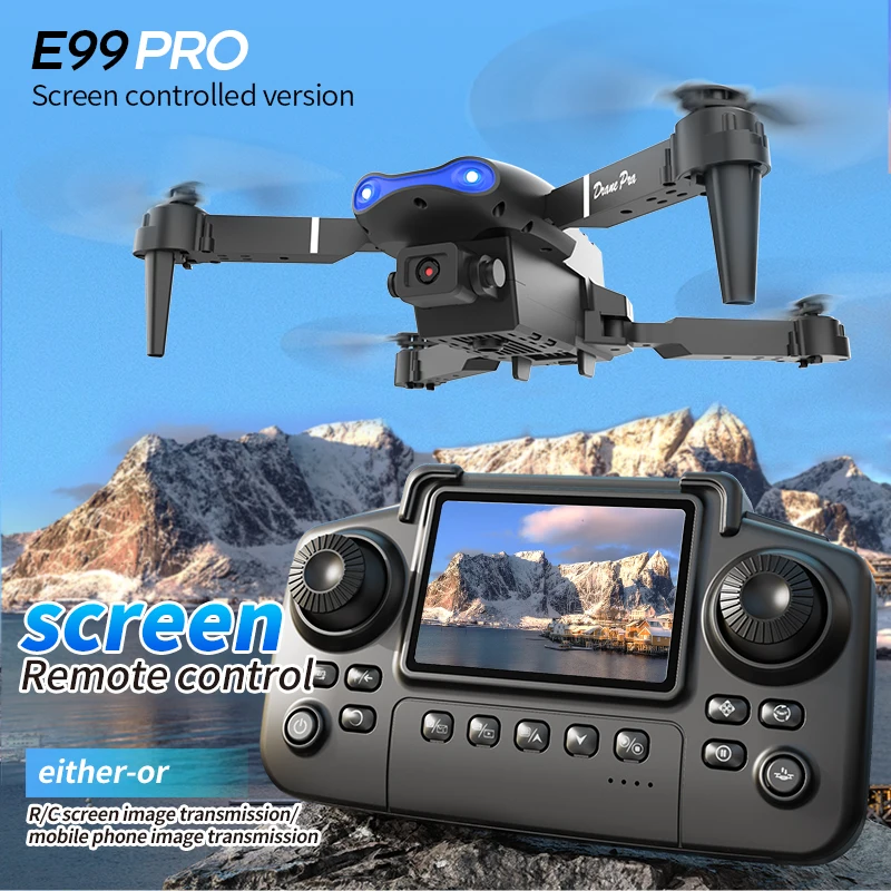 2025 E99 Screen-Controlled Version Toy Airplane with Dual HD Cameras, Durable ABS Material, One-Key Takeoff and Return, Gesture