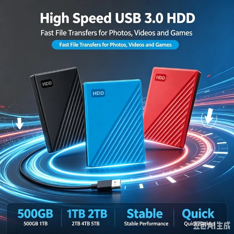 My Passport External Hard Drive USB 3.0 1TB 2TB 4TB 5TB High Speed Portable Encrypted HDD External Storage for PC Laptop Mac