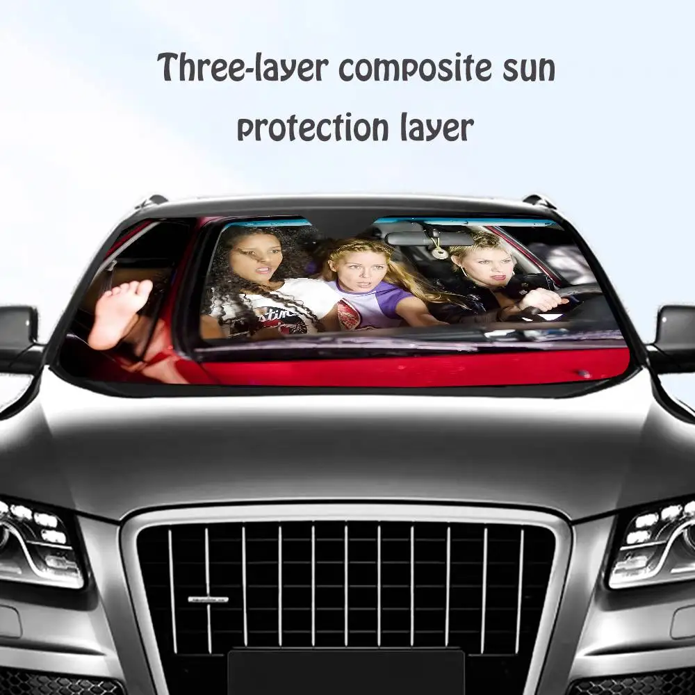 

D-Death Proof Driving Car SunShade Windshield Sun Shade Personalized Picture Block UV Rays Visor Protector