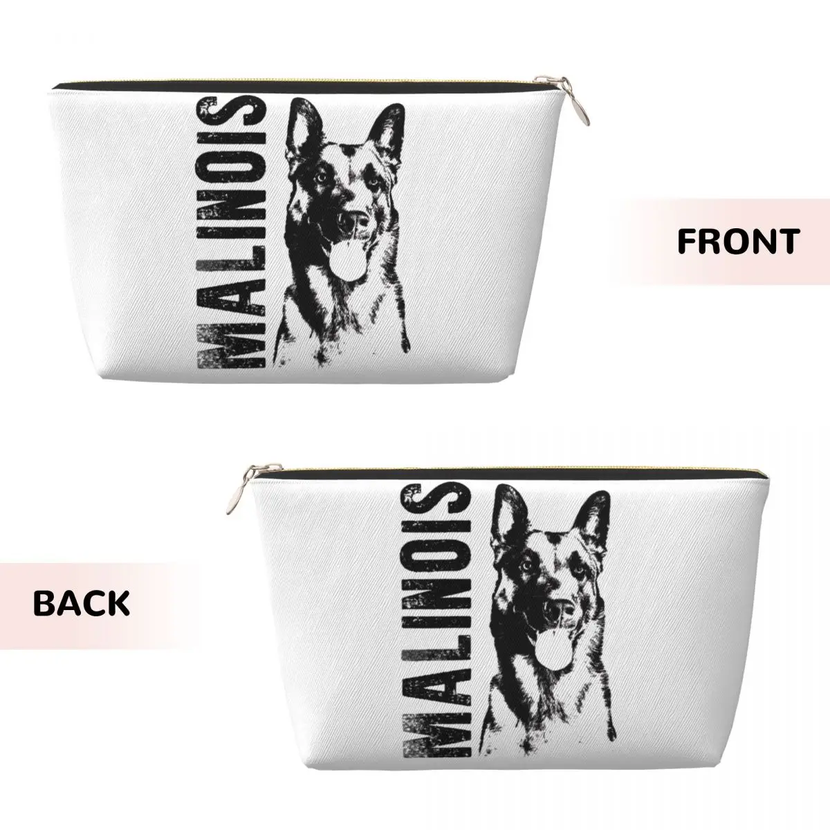 Custom Malinois Dog Belgian Shepherd Mechelaar Cosmetic Bag Women Kawaii Large Capacity Makeup Case Beauty Storage Toiletry Bags