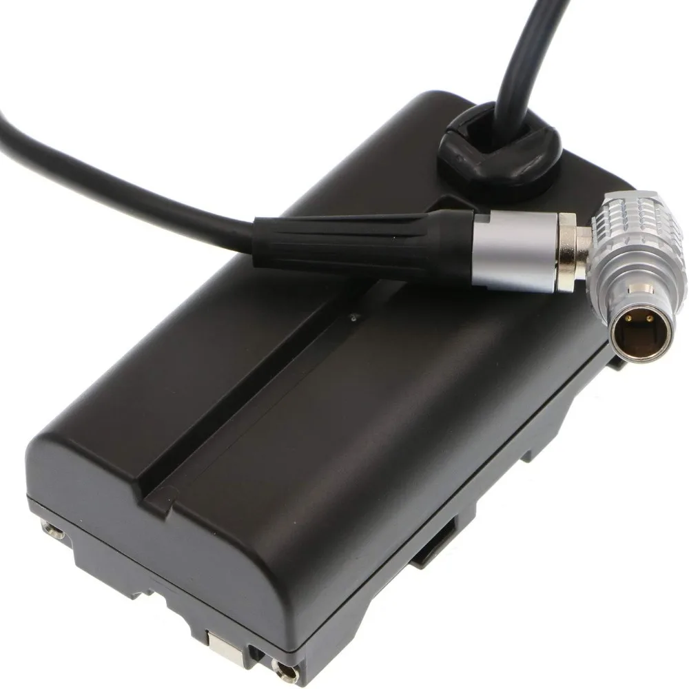 Alvin’s Cables Z CAM E2 Flagship 2 Pin to NP F970 Dummy Battery Power Cable for Atomos Ninja V Shinobi Monitor Right Angle 2 Pin
