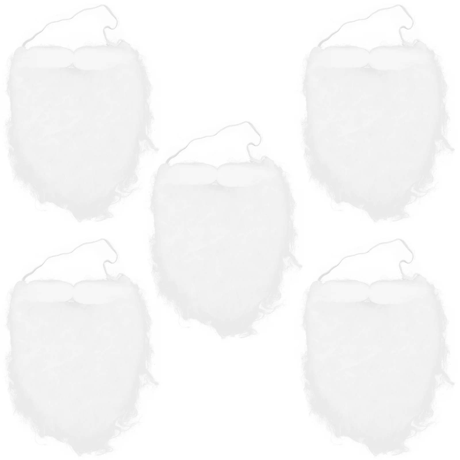 10 pçs santa barbas falsas super grande denso desempenho adereços festa cosplay traje de natal conjunto de barba santa barba falsa