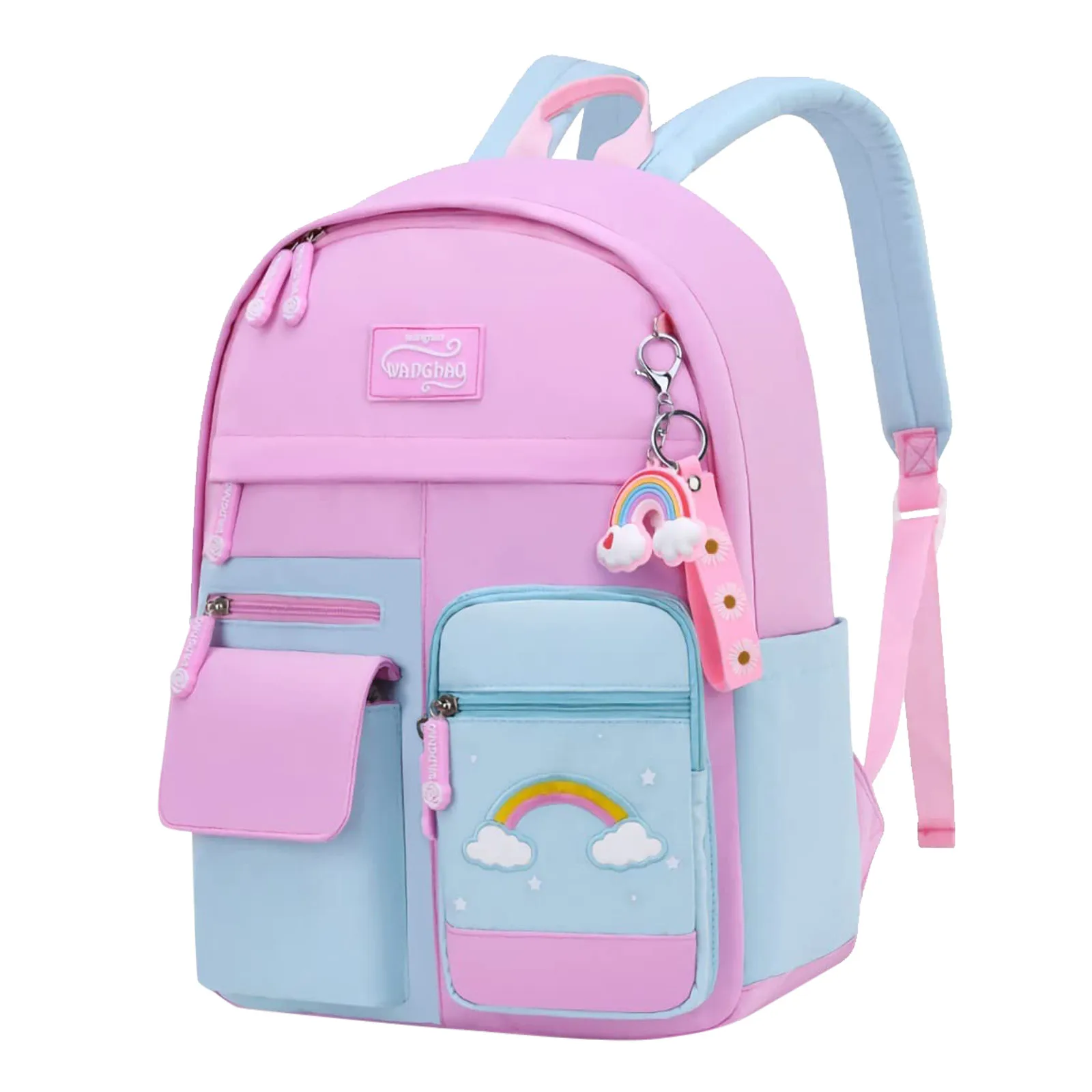 2024 Primary School Backpack Cute Colorful Bags For Girls Princess School Bags Waterproof Children Rainbow Series Schoolbags