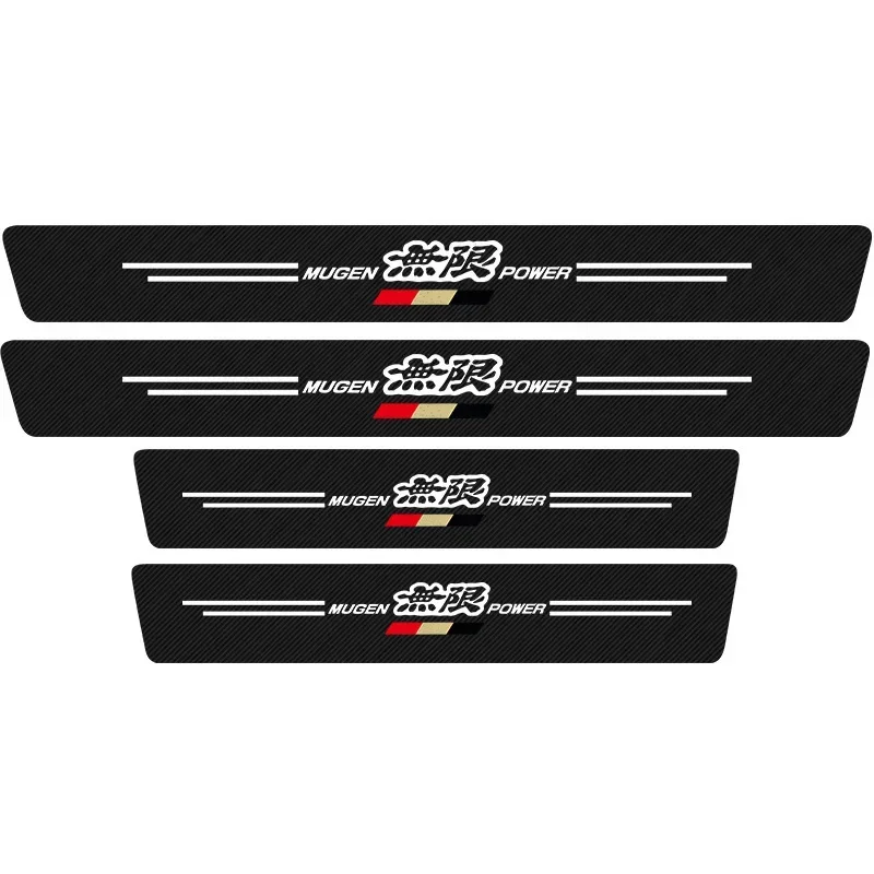 

MUGEN защитная наклейка на порог автомобиля, декоративная полоса из углеродного волокна для Honda Mugen Power Accord Civic Vezel Crv City Jazz Hrv