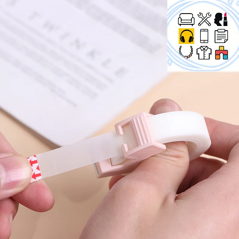 Adhesive Tape With Cutting Tool Writable Invisible Correction Tape Stationery