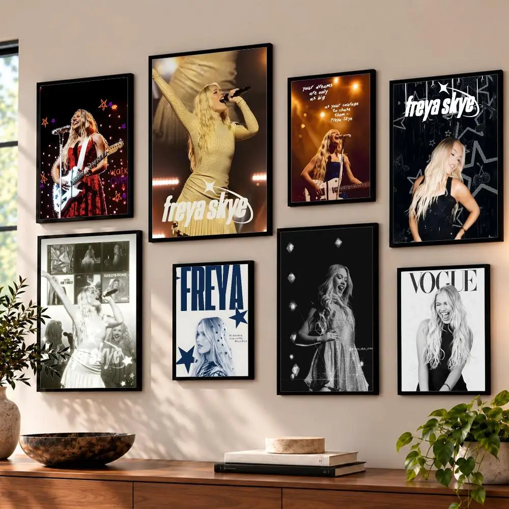 music Freya Skye Poster Poster HD Self Adhesive Waterproof Wall Art Print Bedroom Living Room Decor Gift