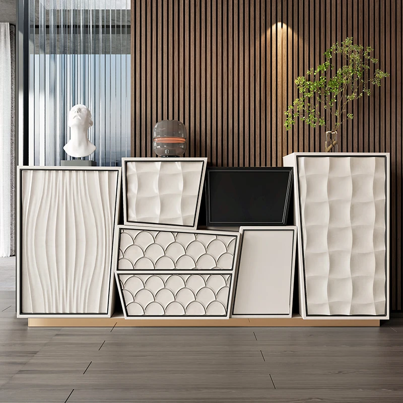 

Italian porch cabinet with drawers chest cabinet hotel office partition storage cabinet living room locker geometric