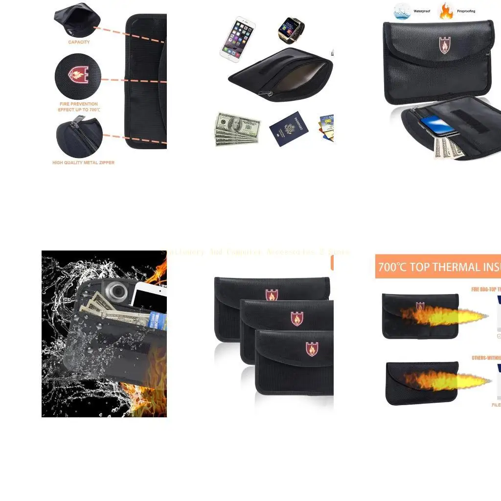 

Огнестойкая сумка для денег, водостойкая сумка, небольшая сумка для документов для карточек с ценностями