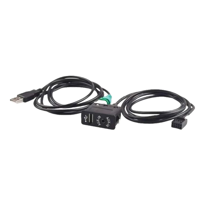 

AUX in USB Connector with USB Wire and 10 Pin AUX Cable for E46 1999-2006 320ci 320cic 323cic Adapter