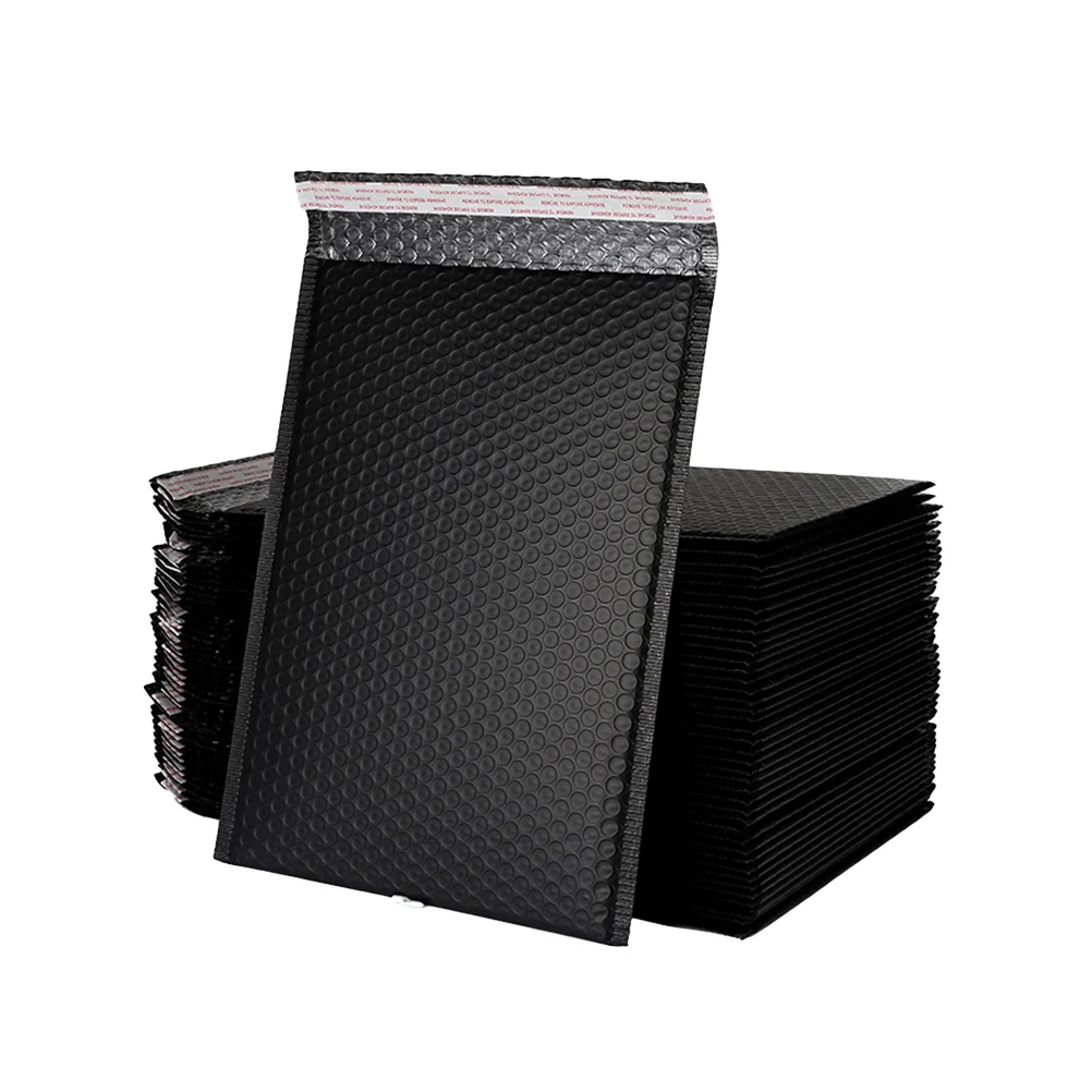 50 Pcs Money Envelopes Shockproof Foam Delivery Packing Pouch Packaging Tear Resistance Bubble Black