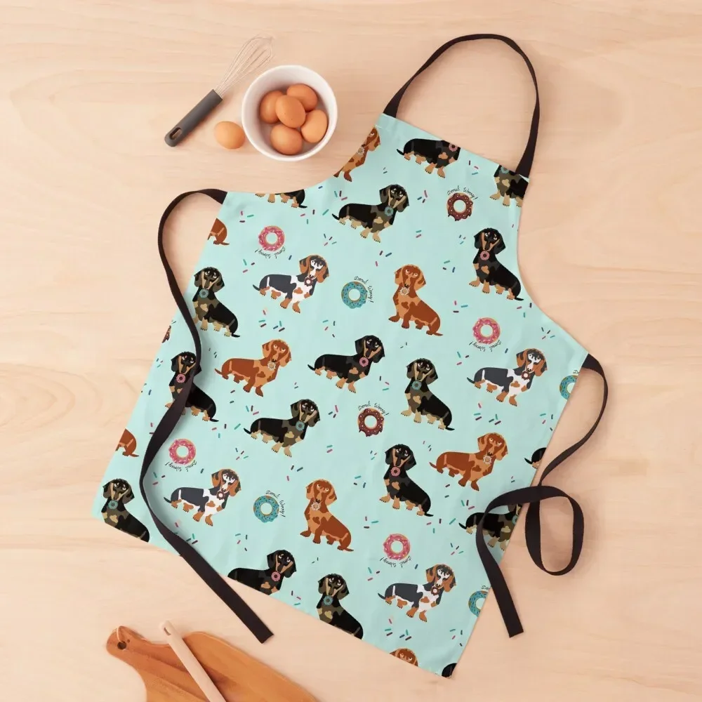 

Dachshund and donuts Apron Cleaning Products For Home cookings for women Kitchen Supplies beauty master Apron