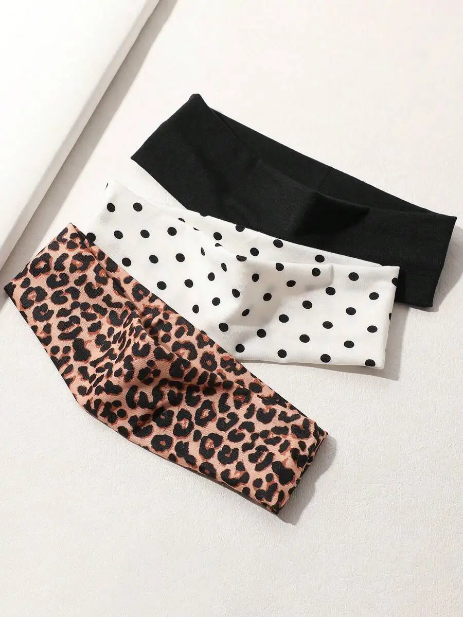 3pcs/Set Women Hair Band Multicolor Sports Fashion Elastic Sweatband,Suitable For Everyday Wear,Hairband Headbands