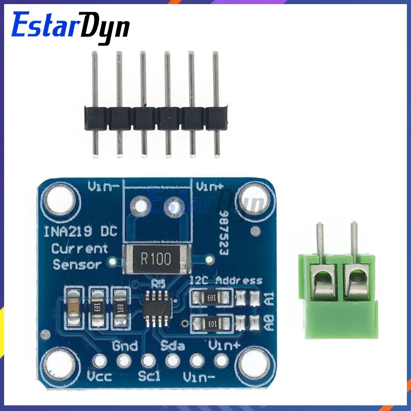 Estardyn INA219 Bi-directional DC Current Power Supply Sensor SOT23 Breakout Module DIY 3V-5V IIC I2C Power Monitoring Sensor