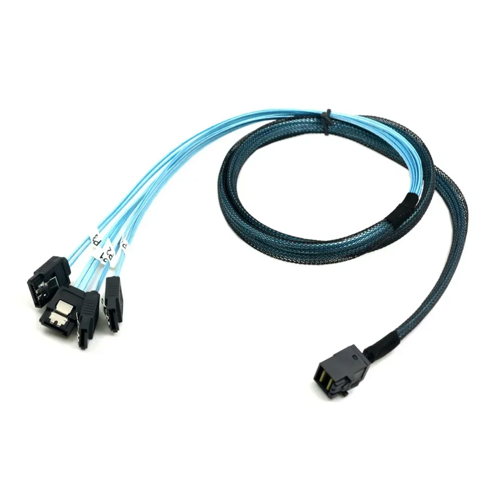 

Mini SAS SFF-8643 To 4 Ports SATA Cable