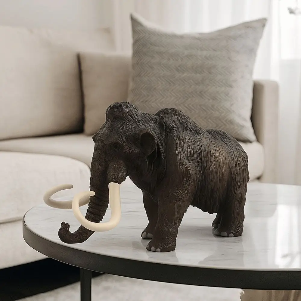 Ręcznie Robione Figurki Słoni Symulacyjne Kolekcjonerskie Ozdoby Realistyczny Model Słonia Zabawka Zwierzęta Figurki Rękodzieło