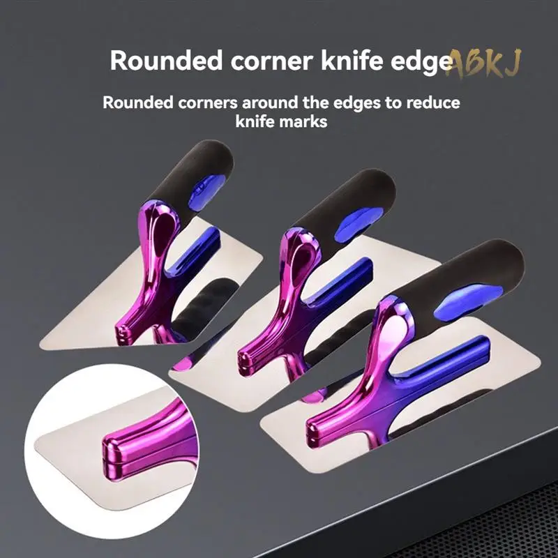 

ABKJ-0.5Mm Thickness Stainless Steel Plastering Trowel Paint Scraper Cement, Cracks Bricklaying Construction Tool A