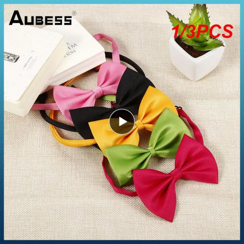 1/3PCS WholesalePolyester DOG Puppy CAT Pet Bowtie Lot Pet Bow Tie Dog Necktie And Suitable for kids clothes tie