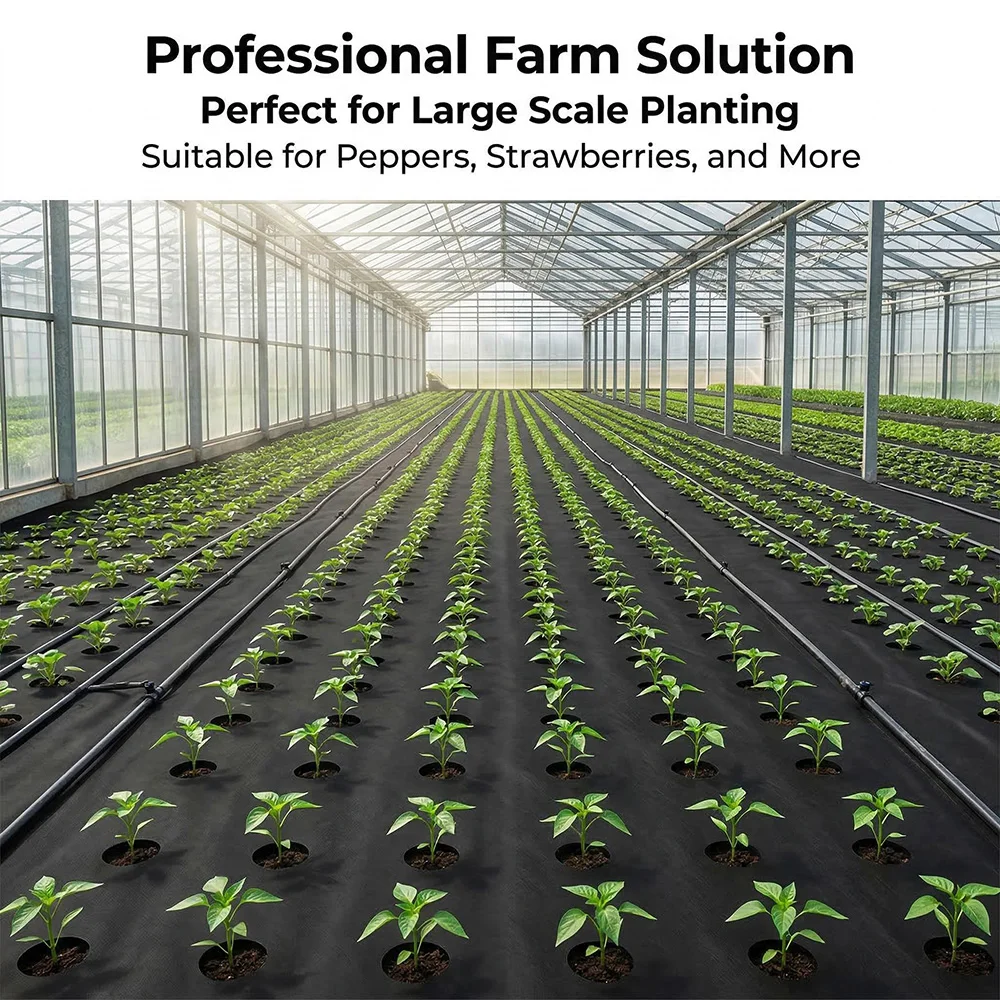 Thick Non-Woven Fabric Weed Control Barrier Cover for Garden Farming Tree Cultivation - Field Vegetable Garden Fruit Tree Cultiv
