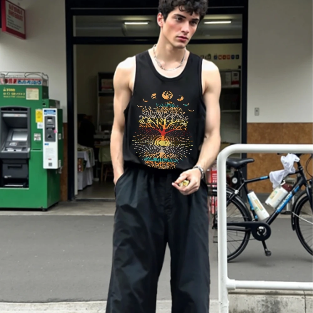 Pack Men's Cotton Sleeveless Vest Young Men's Wide Shoulder Sports Fitness Slim Top Solid Color Joker Tight Vest Parent