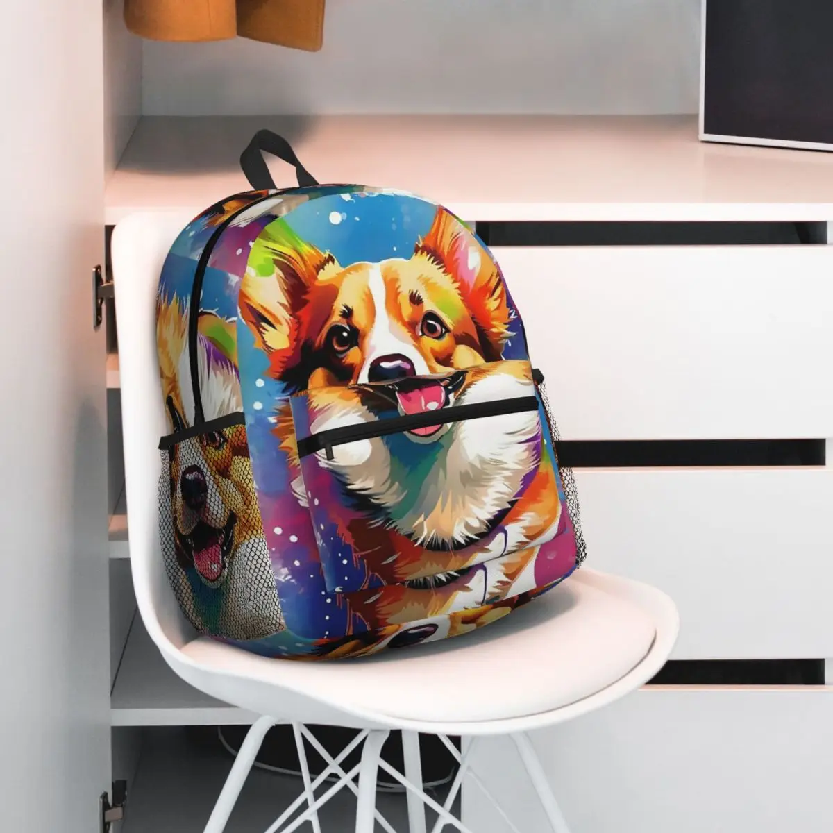 

Corgi Dog Backpack Student BookBag Kids School Bag Computer Shoulder Bags for Boys Girls