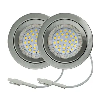 2er-Pack 230 V 2,5 W LED-Dunstabzugshaubenleuchte für 60 mm Loch, klares Glas, Rauchabsauger, Ventilator, Schranklampe = 20 W Halogenlampe