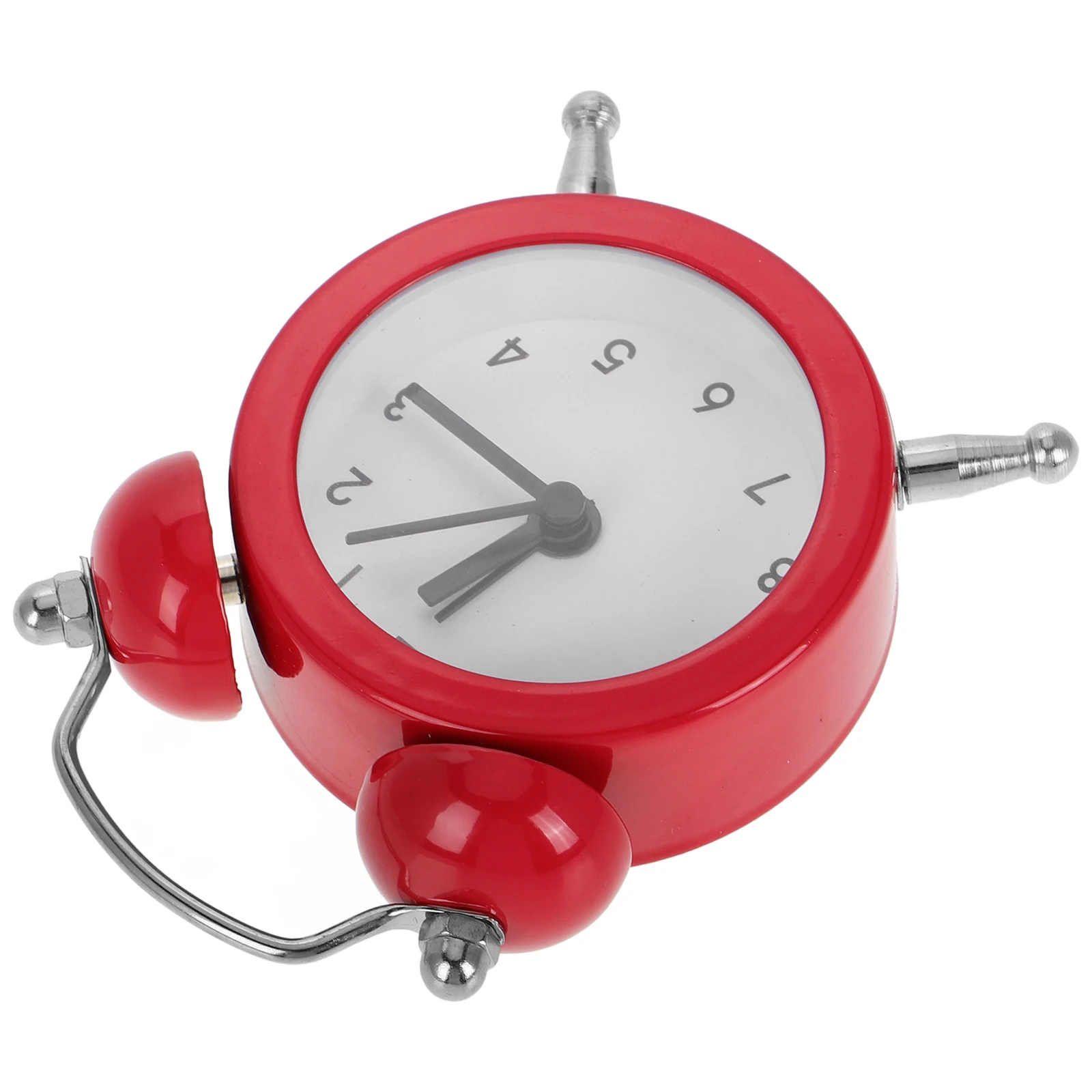 

Metal Mini Small Desktop Decorative Small Clock Kids Bedroom Table Rural Alarm Clock Quiet Home Office Dorm Gift