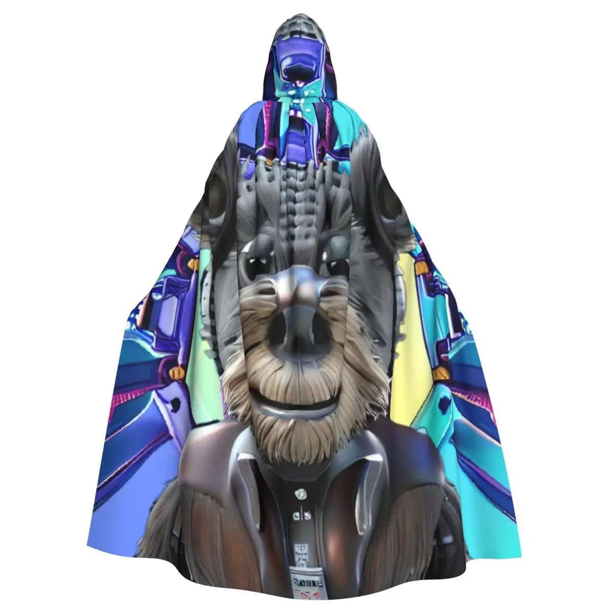 

Web3Kend Onboard Explorer Bear Long Hooded Cloak Witch Medieval Costume Cosplay Cape HalloweenCoat Adult Unisex