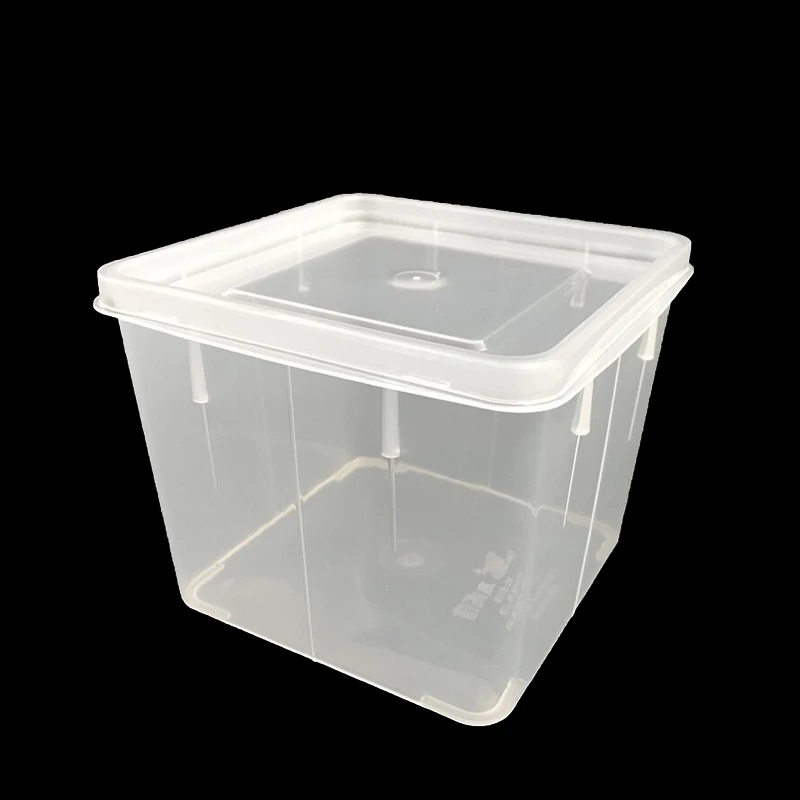 

Square Food Preservation Box Kitchen Fridge Fruit Vegetable Sample Condiment Box Milk Tea Material Box Plastic Container