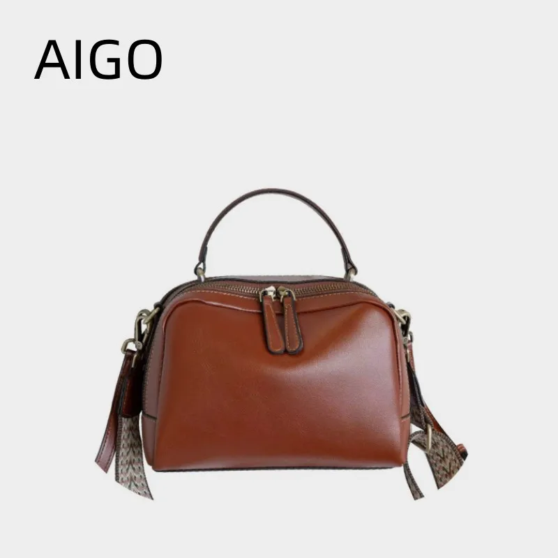 AIGO New Retro Shoulder Bags for Women Luxury Handbag Fashion Ladies Shopping Totes Messenger Crossbody Bag Female Party Purse