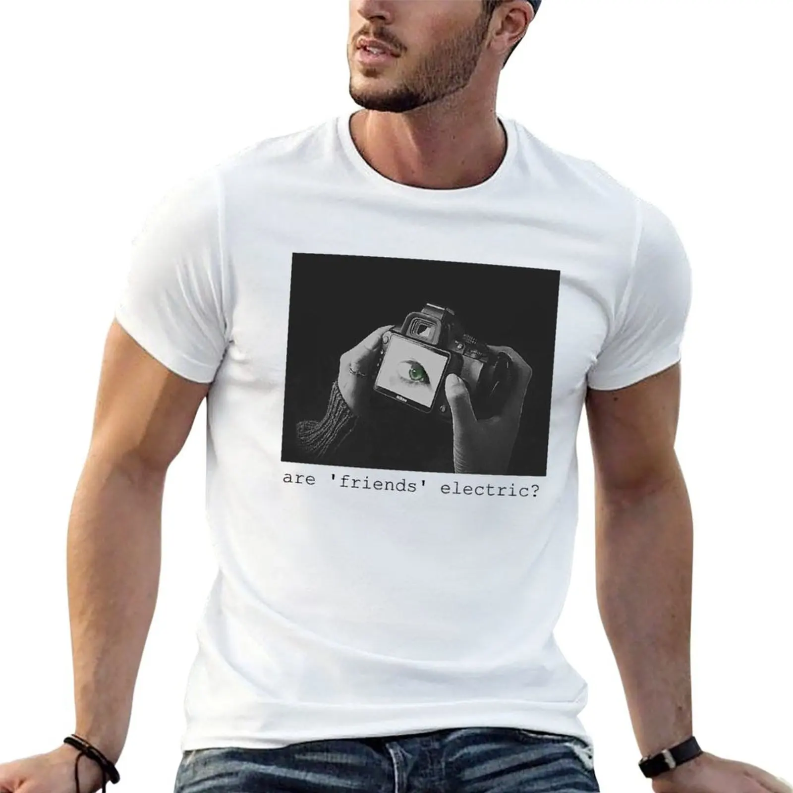 Are friends electric? T-Shirt football t shirt cotton man t-shirts cotton t shirt men
