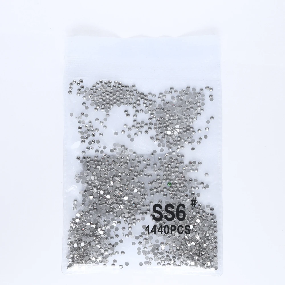 أعلى بريق SS3-SS8 1440 قطعة كريستال AB الذهب ثلاثية الأبعاد غير الإصلاح فلاتباك ستراس الخياطة والنسيج الملابس مسمار الفن حجر الراين الزينة #3