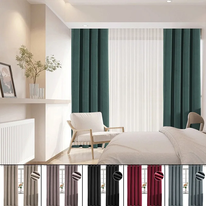 

1 панель, утепленные бархатные шторы, плотные однотонные шторы для гостиной, спальни, столовой, природы, вертикально, индивидуальный размер