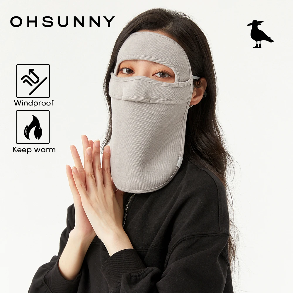 

Ohsunny зимняя маска, шарф, женская дышащая трехмерная ветрозащитная пылезащитная Балаклава с открытым носом, полная защита лица