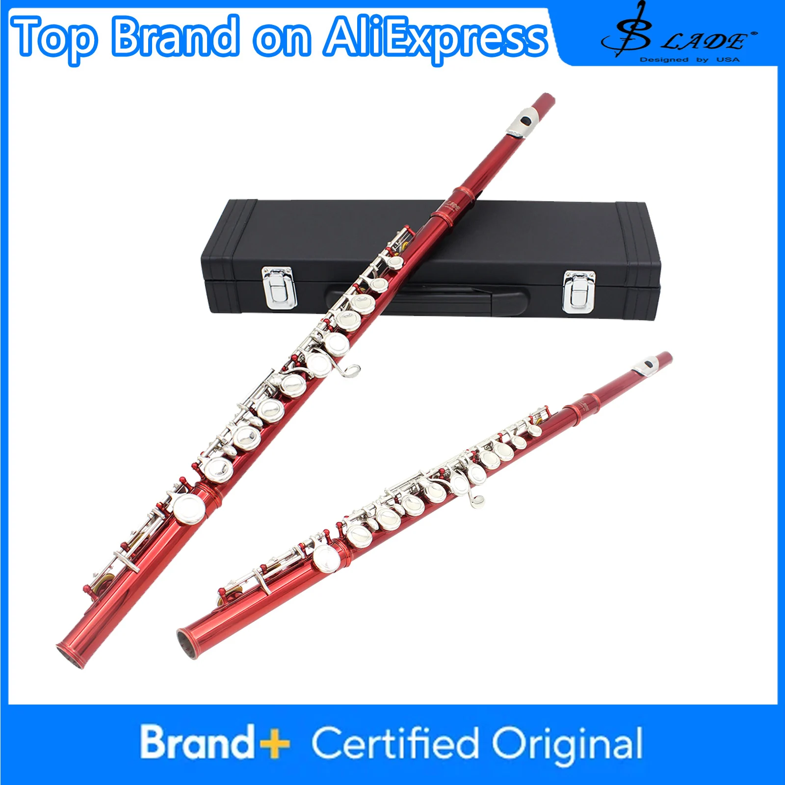 

16 Closed Holes Flute C Key Flute with E key Professional Woodwind Instruments Transverse Flute Concert Performance Flute ﻿