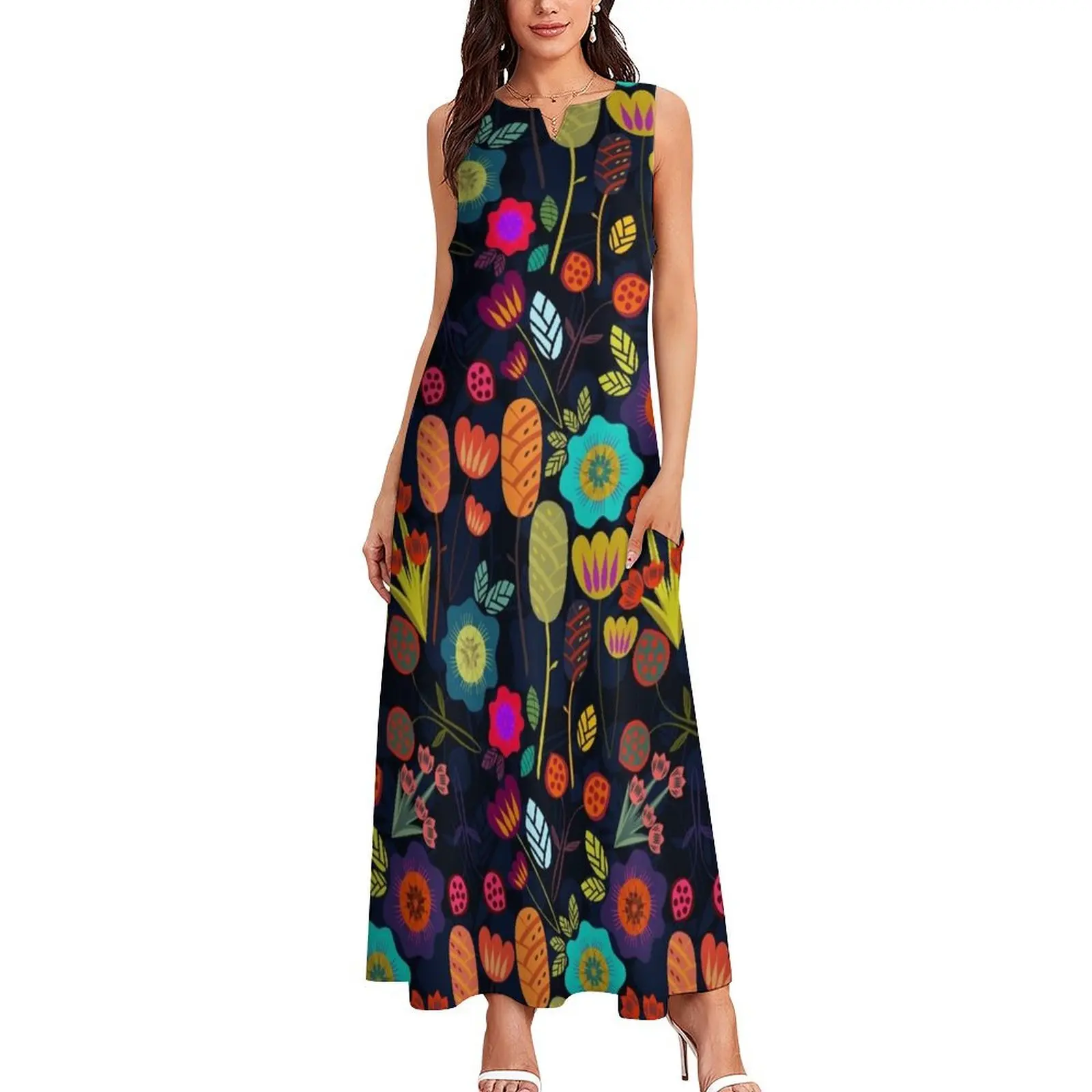 Magical night garden Long Dress summer dresses ladies 2025 summer dresses Aesthetic clothing party dresses women Dress