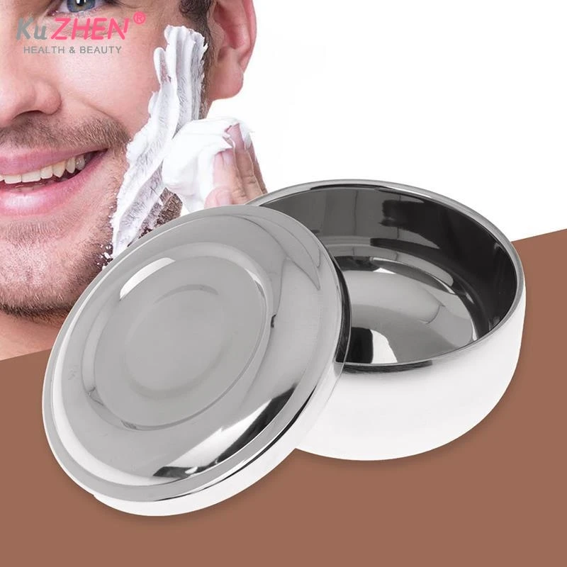 

1PCS Shaving Soap Bowl Stainless Steel Shaving Soap Bowl Double Edge Razor Brush Stand for Classic Safety it Shaving Cream Bowl